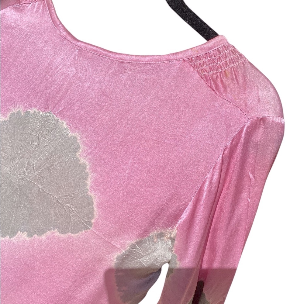 Letarte Hawaii silk coverup in pink and gray - Picture 4 of 9